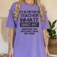 Halloween Statistics Teacher Prisoner Costume Women's Comfort Colors T-Shirt Violet Halloween Statistics Teacher Prisoner Costume Women's Comfort Colors T-Shirt Violet