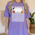 Halloween Teacher Composition Book Notebook Matching Group Women's Comfort Colors T-Shirt Violet