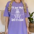 Halloween Teacher Math I'Ll Just Wait Until It's Quiet Women's Comfort Colors T-Shirt Violet Halloween Teacher Math I'Ll Just Wait Until It's Quiet Women's Comfort Colors T-Shirt Violet