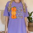 Halloween Teacher Shirt I Teach The Cutest Pumpkins In Patch Men Women Kids Women's Comfort Colors T-Shirt Violet Halloween Teacher Shirt I Teach The Cutest Pumpkins In Patch Men Women Kids Women's Comfort Colors T-Shirt Violet