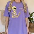 Halloween Teacher Six Seven 6 7 Skeleton Spooky Costume Women's Comfort Colors T-Shirt Violet Halloween Teacher Six Seven 6 7 Skeleton Spooky Costume Women's Comfort Colors T-Shirt Violet