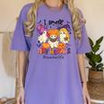 Halloween Teacher Smell a Tiny Human Ghost Spooky Season Women's Comfort Colors T-Shirt Violet Halloween Teacher Smell a Tiny Human Ghost Spooky Season Women's Comfort Colors T-Shirt Violet