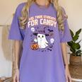 Halloween Teacher Trade Students For Candy Costume Women Women's Comfort Colors T-Shirt Violet