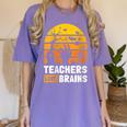 Halloween Teachers Science Math Teachers Love Brains Women's Comfort Colors T-Shirt Violet Halloween Teachers Science Math Teachers Love Brains Women's Comfort Colors T-Shirt Violet