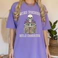 Halloween Weird Teachers Build Character Costume Men Women Women's Comfort Colors T-Shirt Violet