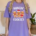 Hanging With My Cookies Gingerbread Christmas Teacher Xmas Women's Comfort Colors T-Shirt Violet Hanging With My Cookies Gingerbread Christmas Teacher Xmas Women's Comfort Colors T-Shirt Violet