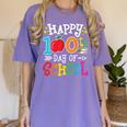 Happy 100th Day Of School Teachers 100 Days Of School Kids Women's Comfort Colors T-Shirt Violet