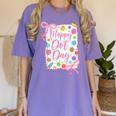 Happy Dot Day Bow Coquette For Teacher Girls Women's Comfort Colors T-Shirt Violet