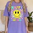 Happy Dot Day Shirts Teacher Student Girls Kids Smile Face Women's Comfort Colors T-Shirt Violet Happy Dot Day Shirts Teacher Student Girls Kids Smile Face Women's Comfort Colors T-Shirt Violet