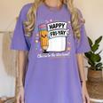 Happy Fri-Yay Teacher Fry Yay Friday Weekend Women's Comfort Colors T-Shirt Violet Happy Fri-Yay Teacher Fry Yay Friday Weekend Women's Comfort Colors T-Shirt Violet