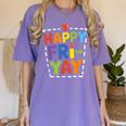 Happy Fri-Yay Teacher Life Weekend Pun Happy Friday Women's Comfort Colors T-Shirt Violet
