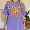 Happy To See Your Face Retro Happy Teacher Back To School Women's Comfort Colors T-Shirt Violet Happy To See Your Face Retro Happy Teacher Back To School Women's Comfort Colors T-Shirt Violet