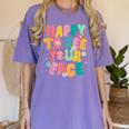 Happy To See Your Face Teacher Disco Ball Back To School Women's Comfort Colors T-Shirt Violet Happy To See Your Face Teacher Disco Ball Back To School Women's Comfort Colors T-Shirt Violet