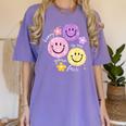 Happy To See Your Face Teacher Flower Back To School Women's Comfort Colors T-Shirt Violet