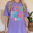 You Can Do Hard Things School Student Teachers Women's Comfort Colors T-Shirt Violet You Can Do Hard Things School Student Teachers Women's Comfort Colors T-Shirt Violet