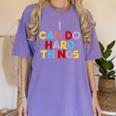 I Can Do Hard Things Teacher Inspiration Do Hard Things Women's Comfort Colors T-Shirt Violet