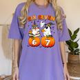 Haunted By 67 Boo Ghost Pumpkin Halloween Teacher Women's Comfort Colors T-Shirt Violet Haunted By 67 Boo Ghost Pumpkin Halloween Teacher Women's Comfort Colors T-Shirt Violet