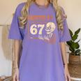 Haunted By 67 Halloween 67 Meme Six Seven Teacher Women's Comfort Colors T-Shirt Violet Haunted By 67 Halloween 67 Meme Six Seven Teacher Women's Comfort Colors T-Shirt Violet