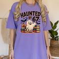 Haunted By 67 Teacher Ghost Pumpkin Halloween Costum Women's Comfort Colors T-Shirt Violet Haunted By 67 Teacher Ghost Pumpkin Halloween Costum Women's Comfort Colors T-Shirt Violet