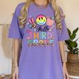 Hello 3rd Grade Boy Girl Teacher Back To School 3rd Grade Women's Comfort Colors T-Shirt Violet Hello 3rd Grade Boy Girl Teacher Back To School 3rd Grade Women's Comfort Colors T-Shirt Violet
