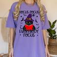 Hocus Pocus Everybody Focus Halloween Teacher For Men Women Women's Comfort Colors T-Shirt Violet Hocus Pocus Everybody Focus Halloween Teacher For Men Women Women's Comfort Colors T-Shirt Violet