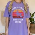 Hocus Pocus Everybody Focus Witch Halloween Teacher Women Women's Comfort Colors T-Shirt Violet