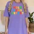 Hola Como Estas Spanish Teacher Fiesta Party Banners Women's Comfort Colors T-Shirt Violet