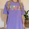 Hola Estudiantes Spanish Teacher Women's Comfort Colors T-Shirt Violet