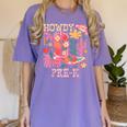 Howdy Pre-K Cowgirls Teacher Back To School Women's Comfort Colors T-Shirt Violet Howdy Pre-K Cowgirls Teacher Back To School Women's Comfort Colors T-Shirt Violet