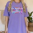 I'd Rather Be Drawing Artist Art Teacher Sketching Lover For Men Women Girls Kids Women's Comfort Colors T-Shirt Violet