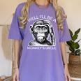 Well I'Ll Be a Monkey's Uncle Teacher And Student Women's Comfort Colors T-Shirt Violet