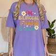 I’m Bilingual I Haha And Jaja Spanish Teacher Bilingual For Men Women Girls Kids Women's Comfort Colors T-Shirt Violet