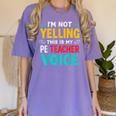 I’m Not Yelling This Is My PE School Teacher Voice I Teach Women's Comfort Colors T-Shirt Violet I’m Not Yelling This Is My PE School Teacher Voice I Teach Women's Comfort Colors T-Shirt Violet