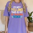 I'm Not Yelling This Is My PE Teacher Voice Women's Comfort Colors T-Shirt Violet I'm Not Yelling This Is My PE Teacher Voice Women's Comfort Colors T-Shirt Violet