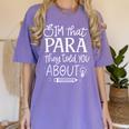 I'm That Paraprofessional They Told You About Retro Teacher Women's Comfort Colors T-Shirt Violet I'm That Paraprofessional They Told You About Retro Teacher Women's Comfort Colors T-Shirt Violet
