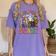 Inclusion Isn't Scary Ghost Mummy Halloween SLP Sped Teacher Women's Comfort Colors T-Shirt Violet Inclusion Isn't Scary Ghost Mummy Halloween SLP Sped Teacher Women's Comfort Colors T-Shirt Violet
