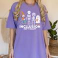 Inclusion Isn't Scary SLP Halloween Costume Sped Teacher Women's Comfort Colors T-Shirt Violet