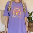 Infant Teacher Leopard Boho Rainbow Appreciation Women's Comfort Colors T-Shirt Violet Infant Teacher Leopard Boho Rainbow Appreciation Women's Comfort Colors T-Shirt Violet