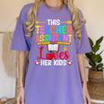 Instructional Assistant Loves Her Kids Teacher Assistant Women's Comfort Colors T-Shirt Violet Instructional Assistant Loves Her Kids Teacher Assistant Women's Comfort Colors T-Shirt Violet