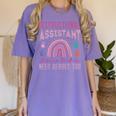 Instructional Assistant Because Teacher Need Hero Learning Women's Comfort Colors T-Shirt Violet