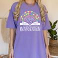 Intervention Teacher Reading Intervention Women's Comfort Colors T-Shirt Violet Intervention Teacher Reading Intervention Women's Comfort Colors T-Shirt Violet