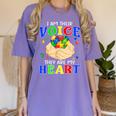 I Am Their Voice They Are My Heart Autism Awareness Teacher Women's Comfort Colors T-Shirt Violet I Am Their Voice They Are My Heart Autism Awareness Teacher Women's Comfort Colors T-Shirt Violet