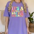 It's Beautiful Day For Learning Retro Teacher Students Women Women's Comfort Colors T-Shirt Violet It's Beautiful Day For Learning Retro Teacher Students Women Women's Comfort Colors T-Shirt Violet