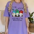 It's Fine We'Re Fine Gnome Pre-K Teacher Christmas Light For Men Women Women's Comfort Colors T-Shirt Violet
