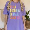 It's A Good Day To Make Art Artist Teacher Painter Women's Comfort Colors T-Shirt Violet It's A Good Day To Make Art Artist Teacher Painter Women's Comfort Colors T-Shirt Violet