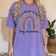 Its A Good Day To Teach Tiny Musicians Music Teacher Rainbow Women's Comfort Colors T-Shirt Violet