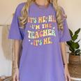 It's Me Hi I'm The Teacher It's Me Groovy Teacher Women's Comfort Colors T-Shirt Violet It's Me Hi I'm The Teacher It's Me Groovy Teacher Women's Comfort Colors T-Shirt Violet