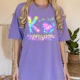 K Is For Kindergarten Teacher Tie Dye Back To School Kinder Women's Comfort Colors T-Shirt Violet