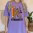 K Is For Kindness Unity Day Teacher Kids Women's Comfort Colors T-Shirt Violet K Is For Kindness Unity Day Teacher Kids Women's Comfort Colors T-Shirt Violet