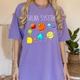 Kids Solar Systems Cute Planets Space Science Teacher School Women's Comfort Colors T-Shirt Violet